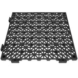 VEVOR Interlocking Tile 50PCS Black, Drainage Tiles 12" x 12" Splicing, Soft PVC Interlocking Drainage Floor Tiles, Non-Slip Drainage Holes for Restroom, Bathroom, Kitchen, Pool, Wet Areas VEVOR