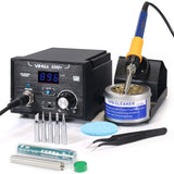 YIHUA 939D+ Digital Soldering Station, 75W Equivalent with Precision Heat Control (392°F to 896°F) and Built-in Transformer. ESD Safe, Lead Free with °C/°F display (Black) YIHUA
