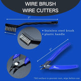 JUNYAOHSU 3D Printer Tool Kit, 24pcs 3D Printer Nozzle Cleaning Tool Removal Tool Kit, Wire Brush, Wire Flush Cutter, Scraper Knife, Diamond Files, Tweezer, Putty Knife for 3D Printer, Model Building JUNYAOHSU