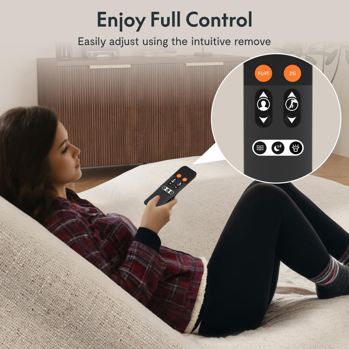 FLEXISPOT S3K-Lite King Size Adjustable Bed Frame Base, Zero Clearance, Independent Head & Foot Incline, Zero Gravity, Wireless Remote, 12’’ Legs, Easy Assemble, 5-Year Warranty, 750 lbs. FLEXISPOT