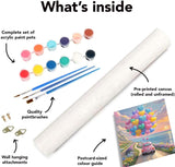 Balloon Paint by Numbers Kit for Adults, Car Paint by Number for Adults Beginner on Canvas, Ideal Gift Choice for Birthday and Festival, DIY Acrylic Paints for Wall Decor 16x20inch Clendo