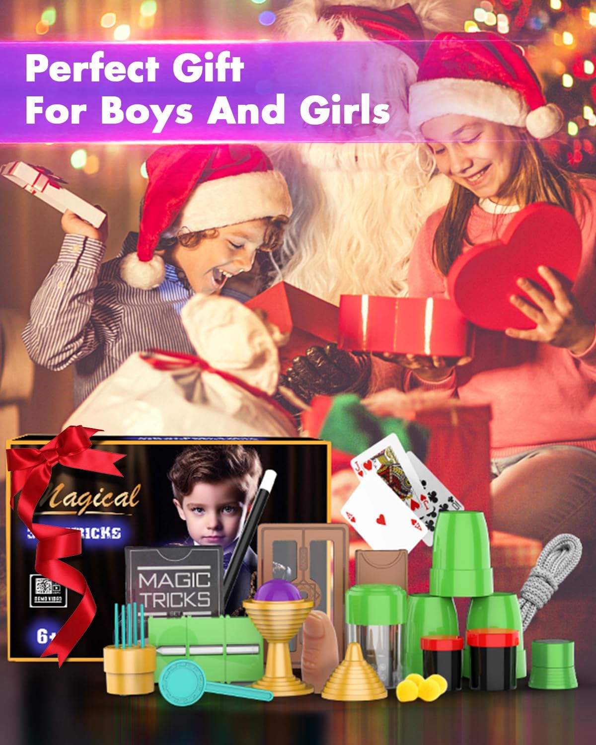 AEROQUEST Magic Kit for Kids, 300+ Magic Tricks Perfect Toy for Boys and Girls, Magic Wand Magician Set with Instruction Manual and Video for Beginners Ages 6 7 8 9 10 11 12 Years Old AEROQUEST