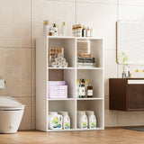 COMHOMA 6 Wood Cube Storage Organizer with Open Back and Removable Back Panels, 11In White Cube Storage Bookshelf, Cubicle Shelf Bookcase for Home Office Bedroom Living Room, Vertical or Horizontal COMHOMA