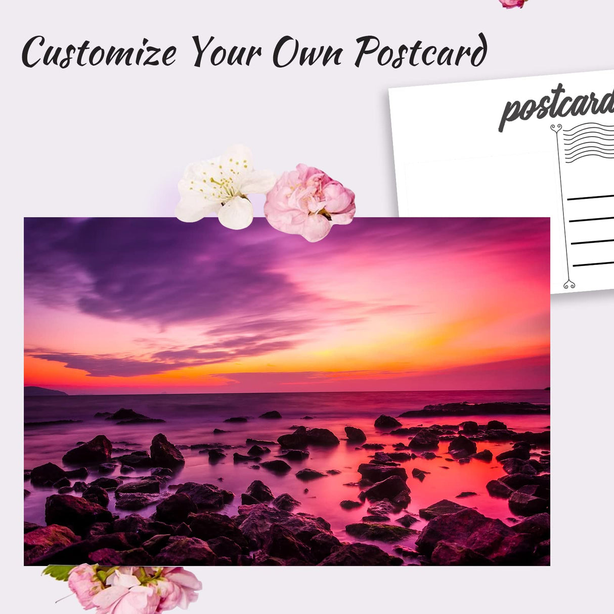 GONIS Custom Postcards,Personalized Message Card Custom Photo Text Logo for Birthdays, Anniversary, Memorabilia GONIS