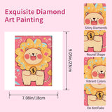 PERFECTSIGHT Cute 5D Diamond Art Kits, Kawaii DIY Painting Art for Adults Teen, 4 Pack Diamond Arts and Crafts Sets, Big Gem Full Drill Diamond Dots for Women (Multicolor Animal) PERFECTSIGHT