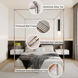 King Canopy Bed Frame, Stainless Steel Canopy Bed Frame King Size, Metal King Size Canopy Bed Frame, Sturdy Bed Post Poles, Thicken Bed Canopy Frame for Metal Bed Wood Bed Bedroom Decor Jondow
