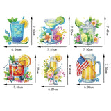 Ceitura 6Pcs Acrylic Wine Glasses 5D Diamond Art Painting Fridge Magnet for Adults Beginners C'eitura