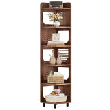 Tribesigns 6-Tier Corner Shelf Stand, 71-Inch Rustic Tall Narrow Corner Bookshelf Bookcase with Storage Rack, Corner Plant Stand Display Shelf Organizer for Living Room, Bedroom, Office Tribesigns