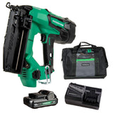 Metabo HPT 18V MultiVolt™ Straight Cordless Finish Nailer Kit, 16 Gauge Finish Nailer, (1) 18V 2.0Ah Lithium Ion Battery w/Fuel Gauge, Accepts Finish Nails, Lifetime Power Tool Warranty, NT1865DMST Metabo HPT