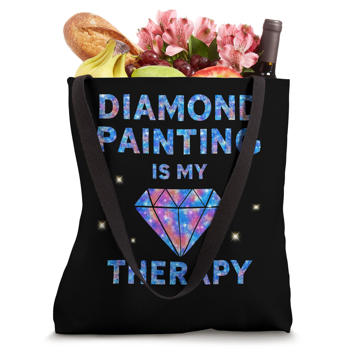 Diamond Painting is my Therapy DIY Art Lover Relaxation Time Tote Bag Diamond Painting For Art Lovers