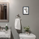 Funny Highland Cow Bathroom Wall Art - Rustic Farmhouse Wall Decor with Humorous Are You Pooping Canvas Print, Cute Animal Canvas Art for Restroom - Black Framed Cow Pictures Wall Decor Ready to Hang 8"x10" Gongyuanyihao Arts