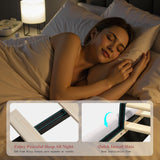 AMERLIFE Queen Size Bed Frame with 60" Tall Wingback Headboard, Velvet Upholstered Platform, Button Tufted Sleigh Design, No Box Spring Needed,Cream AMERLIFE