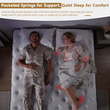 SNFPNE 10 Inch Queen Size Hybrid Mattress with Gel Memory Foam and Individual Pocketed Coils for Motion Isolation & Edge Support, Medium Firmness for Pressure Relief, CertiPUR-US Certified,in a Box SNFPNE