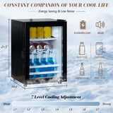 LUXOAK Farmhouse Coffee Bar Cabinet with Beverage Refrigerator Cooler, 47" Rustic Wine Bar Cabinet w/15 Mini Fridge, Barn Door & Glass Racks, Kitchen Hutch Buffet Table w/Drawer, Dining Room, White LUXOAK