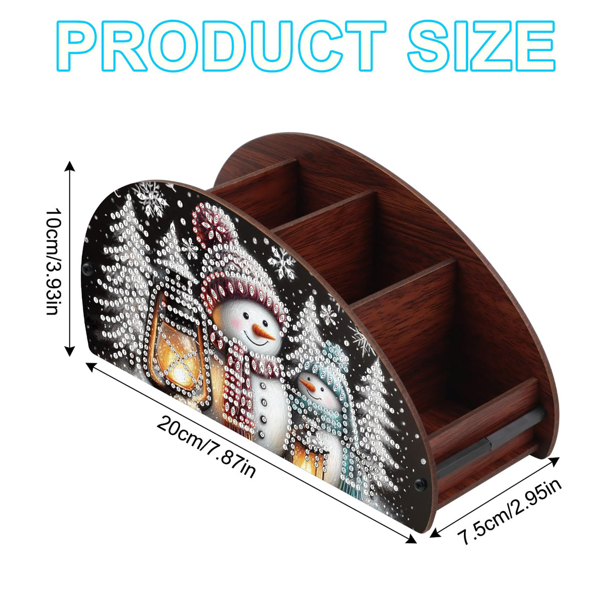 JISHSHAY Christmas Diamond Painting Remote Control Holder Snowman Diamond Art Remote Holder Xmas Gem Art Organizer Box Gem Painting Organizer Case Embroidery Mosaic Kits for Adults Storage Case JISHSHAY