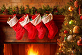 Black Duck Brand Set of 4-18" Red Velvet Stocking W/White Plush Cuff & Hanging Tag Black Duck Brand