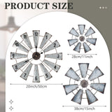 Wesiti 3 Pcs Metal Windmill Clock Large Farmhouse Wall Decor Clock 20 Inches Rustic county Wall Decor for Farmhouse Kitchen Living Room Bedroom Nursery Home Wesiti