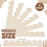 Threehoney Unfinished Scalloped Decorative Wood Trim Scalloped Edge Decorative Wood Molding Cute DIY Moulding Trim for Home Wall Cabinet Shelf and Window Door(6 Pack,15.75 x 1.57 Inch) Threehoney