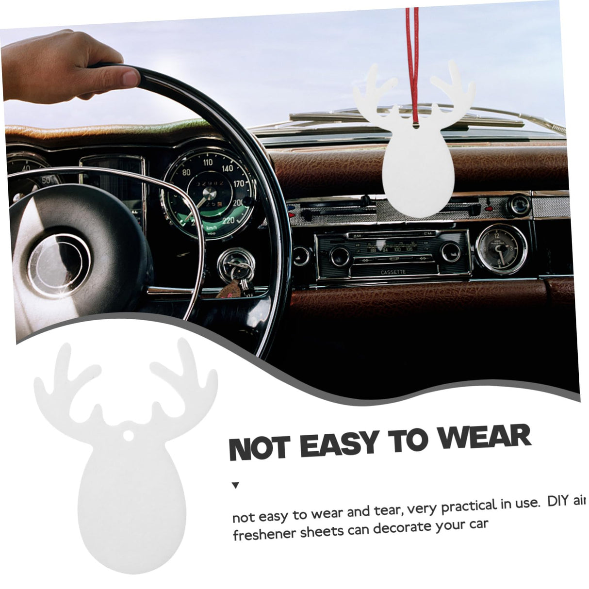 COLLBATH 8pcs Perfume Car Diffuser Accessory Car Diffuser Replacements DIY Car Air Freshener DIY Sublimation Blanks Felt Car Air Freshener Pads Air Freshener Car COLLBATH