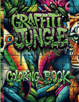 Graffiti Jungle Coloring Book: 35 Simple Illustrations of Wildlife Graffiti Style WoodArtSupply