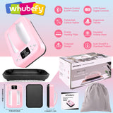 Whubefy Smart Heat Press Machine for T Shirts 7x5 Portable APP Control Easy Press Dual-Tube Fast Heat Up w/Insulated Base & Ceramic-Coated Heat Plate, Built-in Bluetooth Mini Iron for Small Projects Whubefy