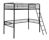 DHP Tommy Twin Metal Loft Bed, Black DHP