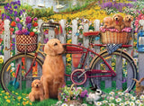 Ravensburger 15036 Cute Dogs in The Garden 500 Piece Puzzle for Adults - Every Piece is Unique, Softclick Technology Means Pieces Fit Together Perfectly Ravensburger