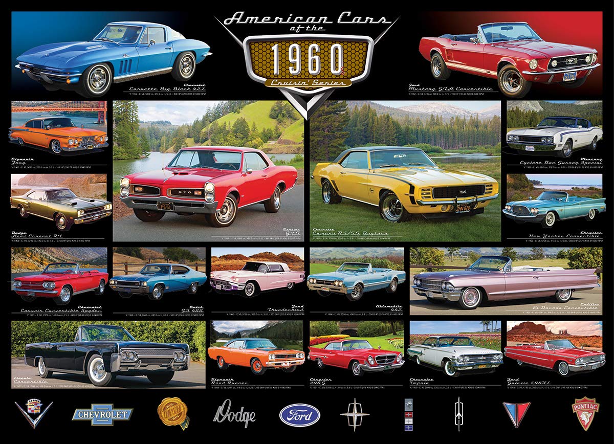 EuroGraphics 1960's Cruisin' Classics Jigsaw Puzzle (1000-Piece) EuroGraphics