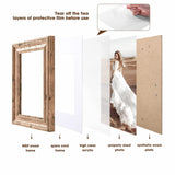 TWING 5x7 Picture Frames Set of 6, Rustic Picture Frame 4x6 with Mat or 5X7 Without Mat, Tabletop Display Wall Mounting Collage Photo Frames Brown Walnut Wood Pattern TWING