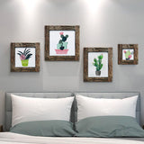 IKEREE 8x10 Rustic Picture Frames with Real Bark, Made of Natural Wood and Real Glass, Display Pictures for Tabletop or Wall Mounting. IKEREE