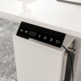 Homsee Electric Height Adjustable Standing Desk with Storage Cabinet, U-Shaped Computer Desk with Drawer & Open Shelves for Home Office, Workstation Desk for Writing Study Work Executive, White Homsee