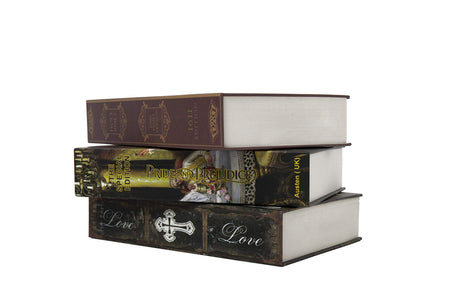 Real Paper Transfer Book Safe, Hollow with Secret Hidden Compartment, Combination Lock, 8.7"×6"×2" (Bible-Combination) PACOLO