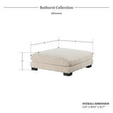 Lexicon Bathurst Corduroy Fabric Ottoman, Beige Lexicon