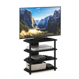 Furinno Turn-N-Tube Easy Assembly 4-Tier Petite Entertainment Center / TV Stand / TV Unit / TV Desk, Blackwood Furinno