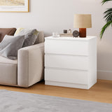 OtterOasis White Wood Dresser for Bedroom, 3 Drawer Dresser for Clothes Storage, Modern Dressers with Wide Drawers, Wide Wooden Chest Drawers for Living Room, Entryway, TV Stand OtterOasis