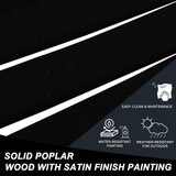 VEIKOU Rocking Chair, Set of 3 Outdoor Rocking Chair with Side Table,275Lbs Weight Capacity,Wooden Rocking Chair for Porch, Backyard, Indoor, Black VEIKOU