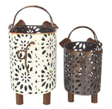 Zoreal Metal Decorative Small Baskets,Narrow Baskets with Handles for Storage,Pig Designs Farmhouse Cute Basket for Kitchen,Bathroom,Livingroom,Office Shelf Decor Aesthetic set of 2 Zoreal