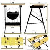 Work-It! Portable Workbench, Folding Carpenter Saw Table with Adjustable Clamps - Easy to Transport with Heavy-Duty Steel Frame, 150 Lbs Capacity Work-It!