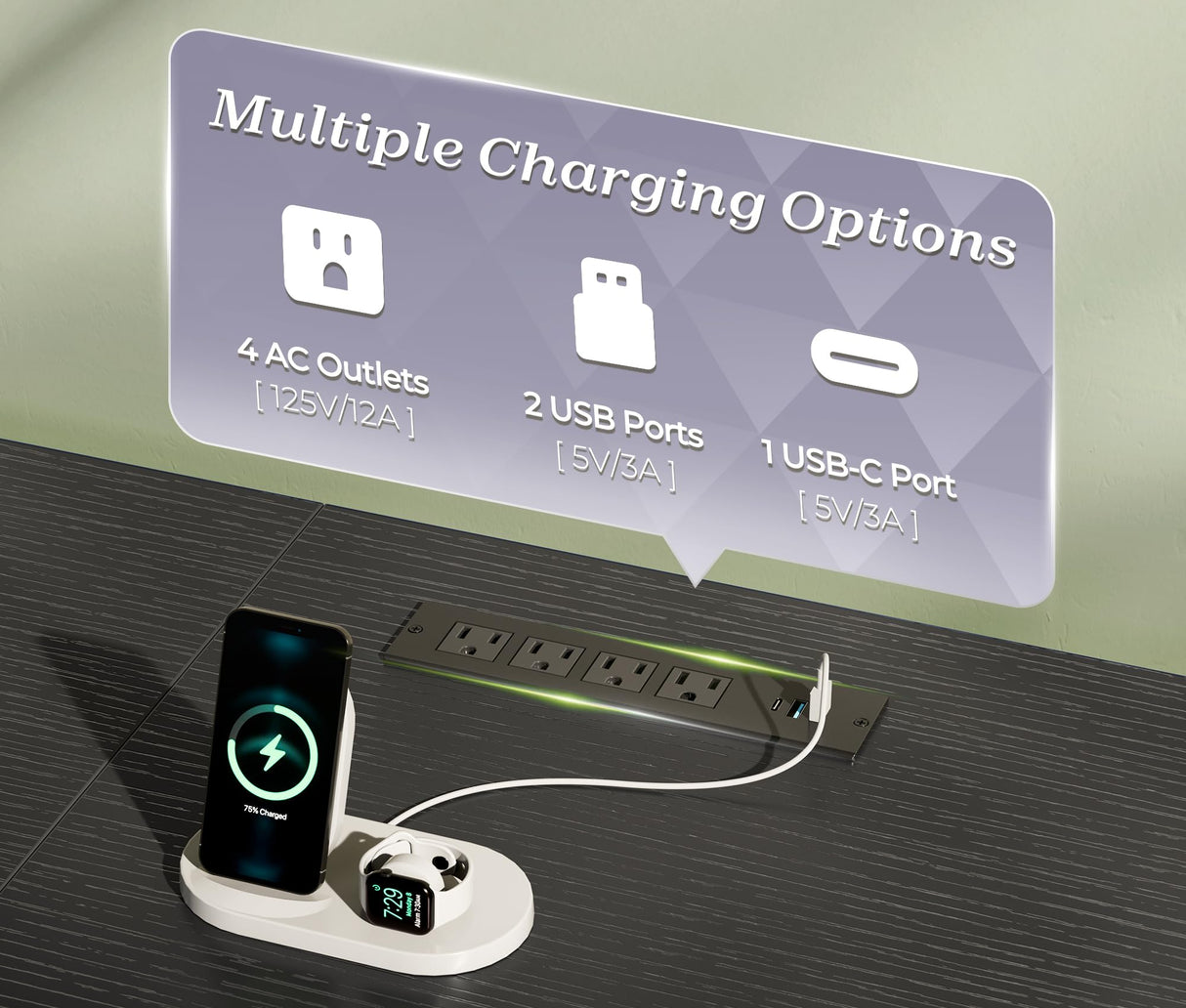 Huuger 63 Inch Dresser TV Stand with LED Lights, Power Outlets and USB-C Port, 12 Fabric Drawer Dresser for Bedroom, Wide Entertainment Center for 65, 70 Inch TV, Open Shelf, Black Huuger