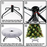 RUENXG Christmas Tree Stand Foldable Artificial Tree Holder Heavy Duty Replacement Artificial Xmas Tree Base with Water Fillable Base for 4ft to 7ft Artificial Christmas Tree,Fits 0.5-1.25 Inch Pole WoodArtSupply