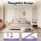 LOYALHEARTDY Canopy Bed Frame Stainless Steel Full Size Bed Canopy Frame Bed Post Poles Fit for Four-Corner Bed and Mos-Quito Curtains, Silver (78” x 78” x 78”) LOYALHEARTDY