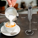 SIMPLETaste Milk Frother Handheld Battery Operated Electric Foam Maker, Drink Mixer with Stainless Steel Whisk and Stand for Cappuccino, Bulletproof Coffee, Latte SIMPLETASTE