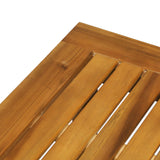 Outsunny 36" Outdoor Coffee Table 2-Shelf Acacia Wood Rectangular Buffet Storage Organizer Natural Finish Teak Patio, Deck, Lawn, Garden Outsunny