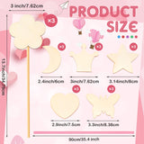 Chinco 55 Piece Princess Wands Kit Include Wooden Wands for Crafts, Gem Stickers, Ribbons, Foam Princess Tiaras and Wooden Crowns DIY Heart Butterfly Moon Wand Make Your Own Princess Wand for Kid Girl Chinco