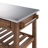 Boraam Sonoma Kitchen Cart, Barnwood Wire-Brush Boraam