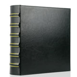 Vintage 3 Ring Binder, 2 Inch Capacity D Ring Leather Binder, Classical Collection Executive Presentation View Binder with Pocket, Professional Binder Organizer Planner (Holds 400 Sheets), Dark Green LETVPVOW