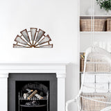 Farmhouse Living Room Wall Decor Wood Windmill Wall Decor Rustic Wooden Wall Art Decorative Windmill Wall Sculpture Home Decor for Bedroom Nursery Dorm Home (Semicircle,11.4 x 5.5 Inches) Yookeer