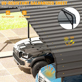 EBE 20' x 20' Metal Carport, Outdoor Heavy Duty Carport with Galvanized Steel Roof and Enhanced Metal Frame Structure, Garage Car Shelter Shade for SUV Trucks and Boats EBE