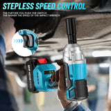 Seesii Cordless Impact Wrench, Brushless Impact Wrench 1/2 inch Max Torque 479 Ft-lbs(650Nm), 3300RPM w/ 2x 4.0 Battery, 6 Sockets,9 Drill,6 Screws, High Torque Power Impact Wrench for Car Home, WH700 Seesii