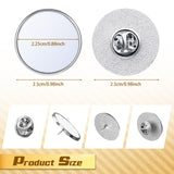 30 Pcs Sublimation Blank Pins DIY Button Badge Kit Sublimation Silver Blank Aluminum Sheet with Butterfly Pin Backs for DIY Craft Jewelry Lapel Making Supplies Valentines Day Gift(Round, 0.98") Hanaive